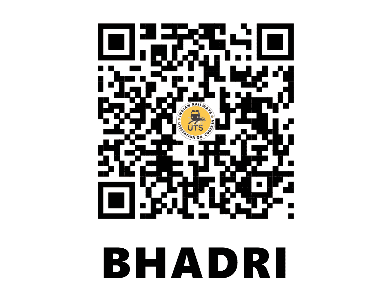 UTS QR Code for BHADRI - BHDR - NR (UTTAR PRADESH)